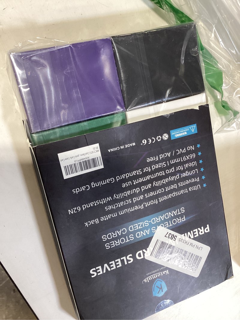 Condition photo showing Good Condition for 600ct mtg card sleeves, katomula clear front textured back card sleeve deck card protectors, standard size card sleeves for mtg, baseball card, sports cards, game card