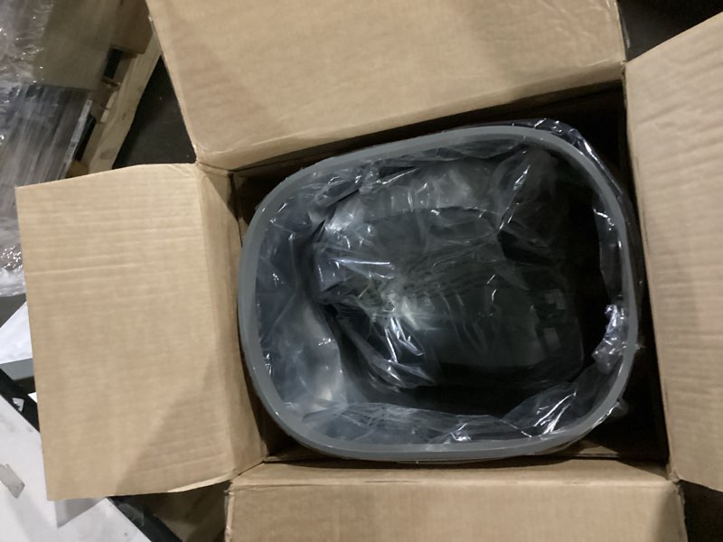 Condition photo showing Good Condition for ninestars dzt-80-24 automatic motion sensor trash can with adjustable sensor range, stainless steel base, silver lid, 21 gallon