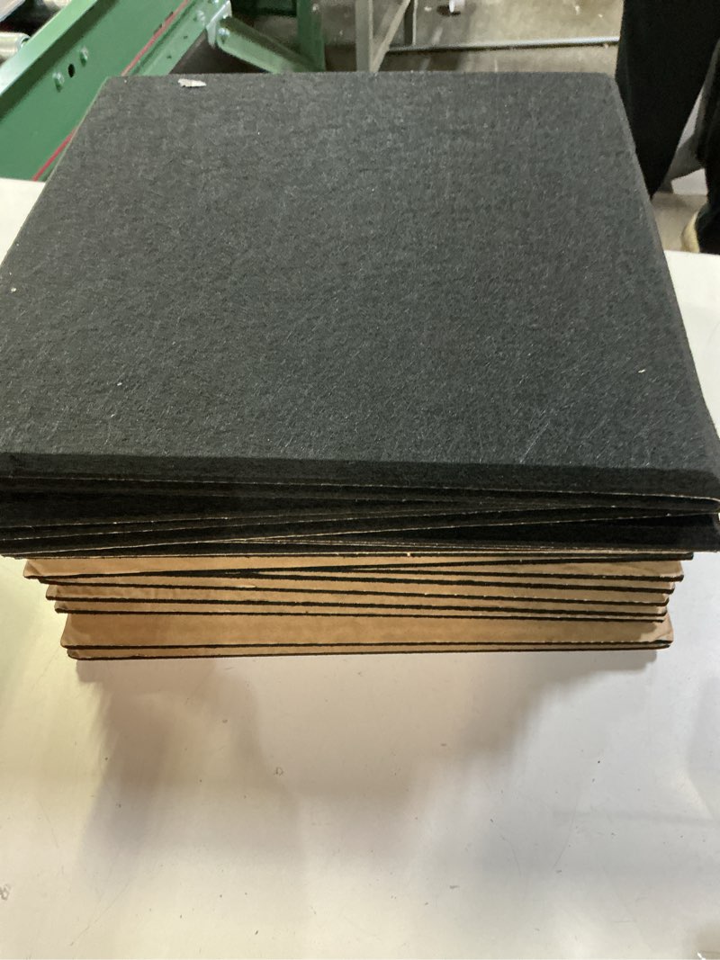 Condition photo showing Good Condition for 22 pack soundproof wall panels self-adhesive, square sound proof foam panels for wall, high density acoustic panels, acoustic foam panels for home office, reccording studio 12\" x 12\" x 0.4\" black 18 pack black