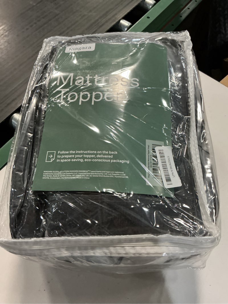 Condition photo showing New/Like New for ultra soft king size mattress topper - viscose made from bamboo pillow top mattress pad for back pain relief - naturally cooling for hot sleepers, dark gray dark gray king