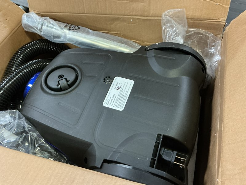 Condition photo showing Good Condition for canister vacuum cleaner, 40kpa 1600w cyclon power bagless canister vacuum cleaners for home, 3.7qt large dust cup, lightweight vac for hard floors, carpets, pet hair, blue