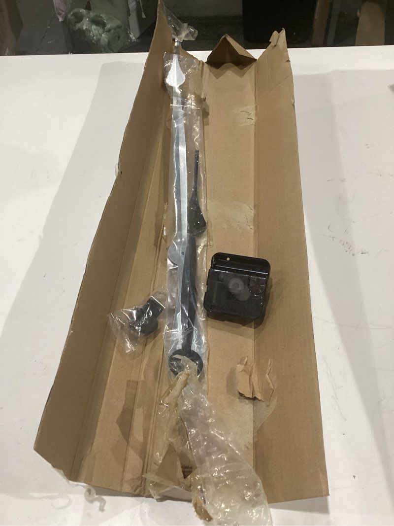 Condition photo showing As Is for high torque clock movement with 17.7" clock hands – large wall clock motor replacement for 36" to 50" diy clocks – battery-operated, clock mechanism kit total shaft: 15/16 inch