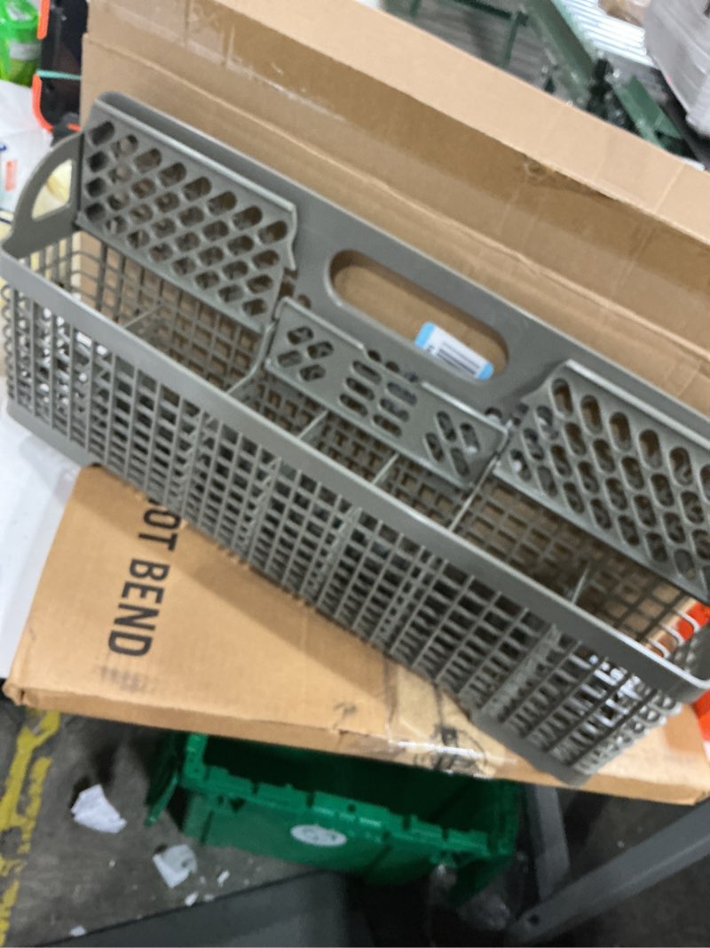 Condition photo showing Good Condition for ami parts 8531233 wp8562043 universal dishwasher silverware basket replacement fit for whirlpool kitchenaid dishwasher utensil rack basket, replaces 8531233,8562043, wp8531233vp