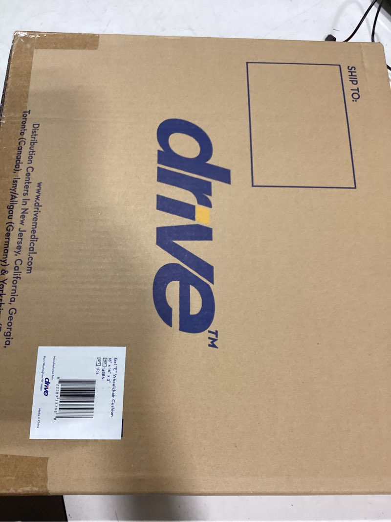 Condition photo showing New/Like New for drive medical 14886 skin protection gel wheelchair seat cushion | gel wheelchair seat cushion offers skin protection and pressure relief for everyday comfort and positioning