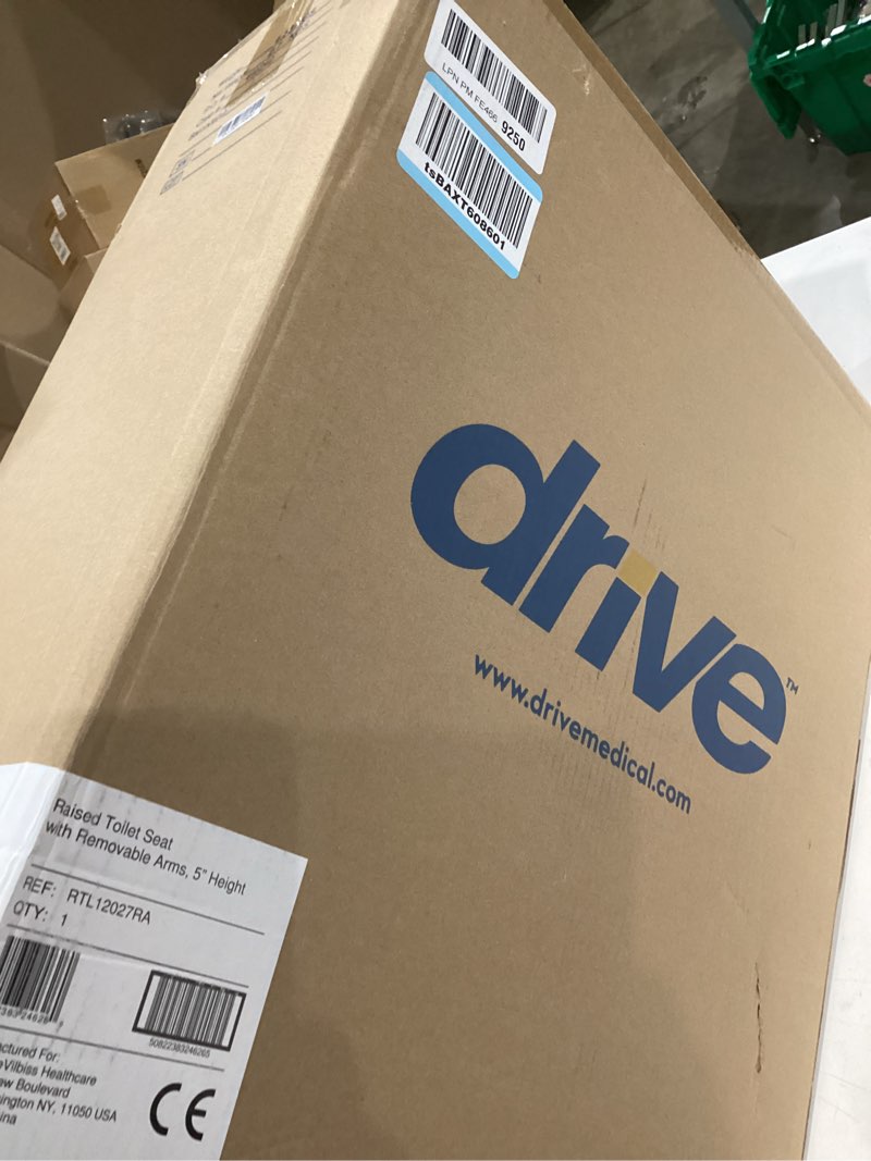 Condition photo showing New/Like New for Bath SafetyRaised Toilet Seat Product Description: Elev.Toilet Seat w/ RemArms,RTL,1 EA