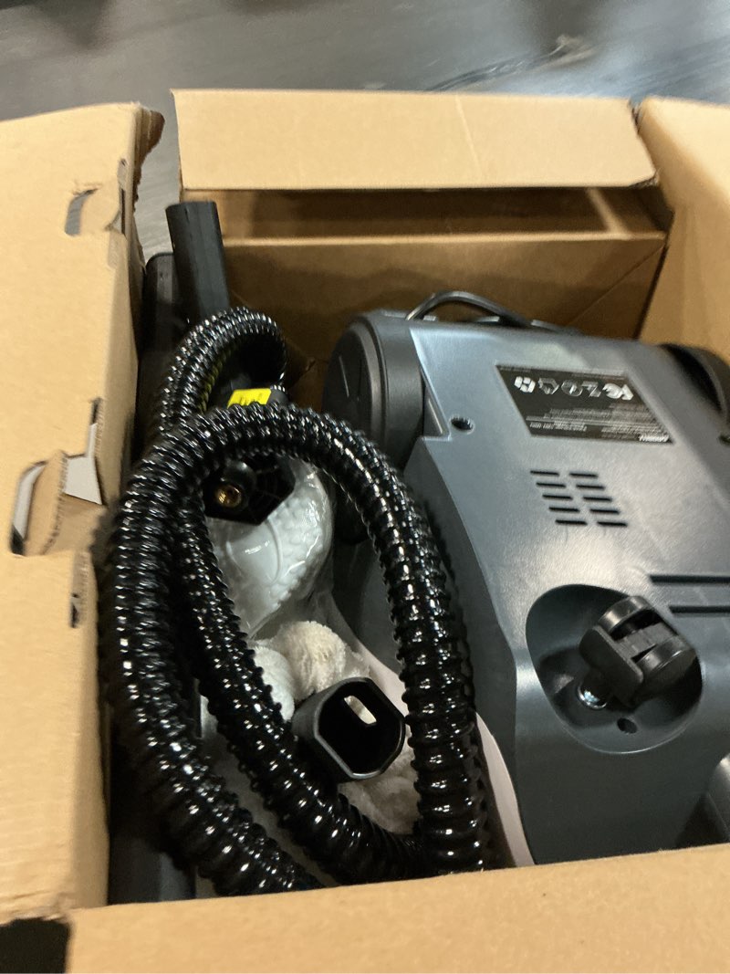 Condition photo showing As Is for steam cleaner: 40s fast heating-0.66gal (2.5l) large tank-21 pcs kit-no cooling-refill anytime-detachable hose multi portable steamer mop for home car bed furniture tile grout floor cleaning