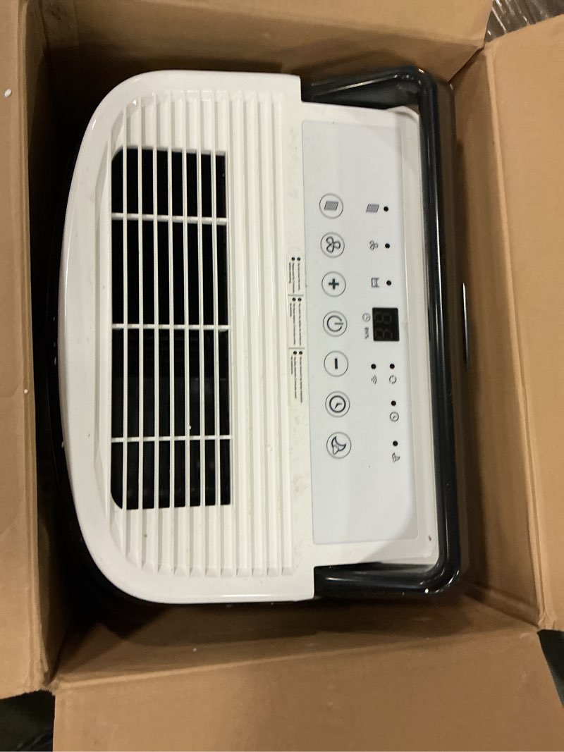 Condition photo showing As Is for Honeywell 50 Pint Energy Star Smart Dehumidifier for Basements & Large Rooms Up to 4000 Sq. Ft. with WiFi, Alexa Voice Control, and Anti-Spill Design, (White)