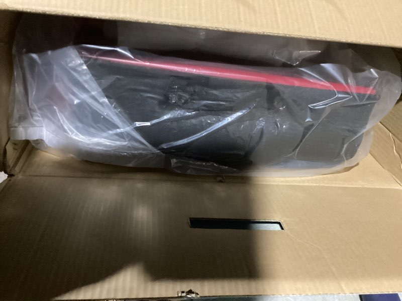 Condition photo showing Good Condition for Medline Ultra Lightweight Transport Wheelchair for Adults, Foldable, 19-Inch Seat Width, Red Frame, Black Upholstery