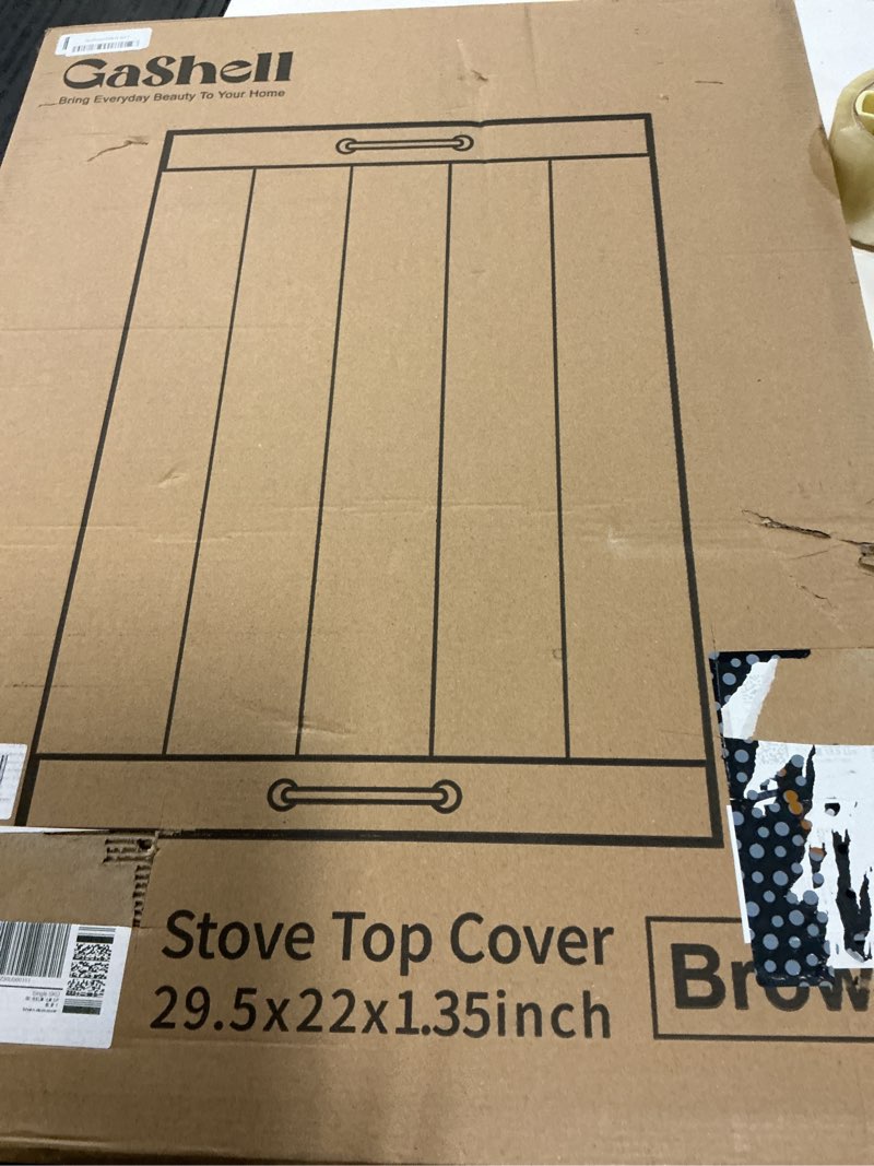 Condition photo showing New/Like New for noodle board stove cover with handles, multiple stove top cover board for electric/gas stove top(retro brown)