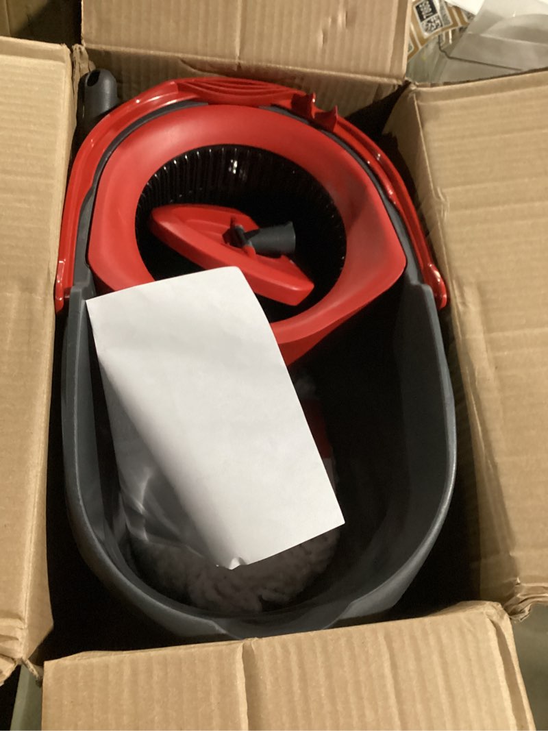 Condition photo showing Good Condition for O-Cedar Easywring Microfiber Spin Mop & Bucket Floor Cleaning System with 4 Extra Refills Spin Mop Bucket with 4 Extra Refills