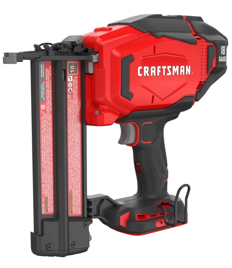 craftsman v20 18 gauge cordless brad nailer