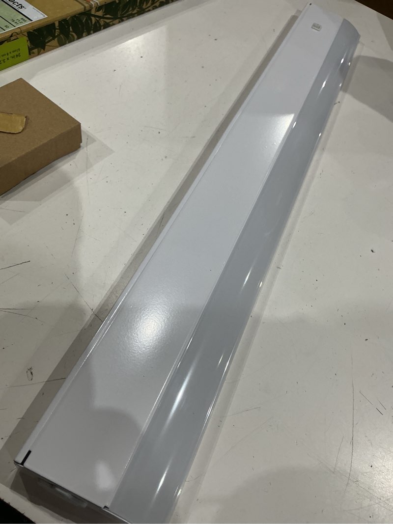Condition photo showing As Is for good earth lighting 24-inch led slim direct wire undercabinet bar light - white - maximum illumination