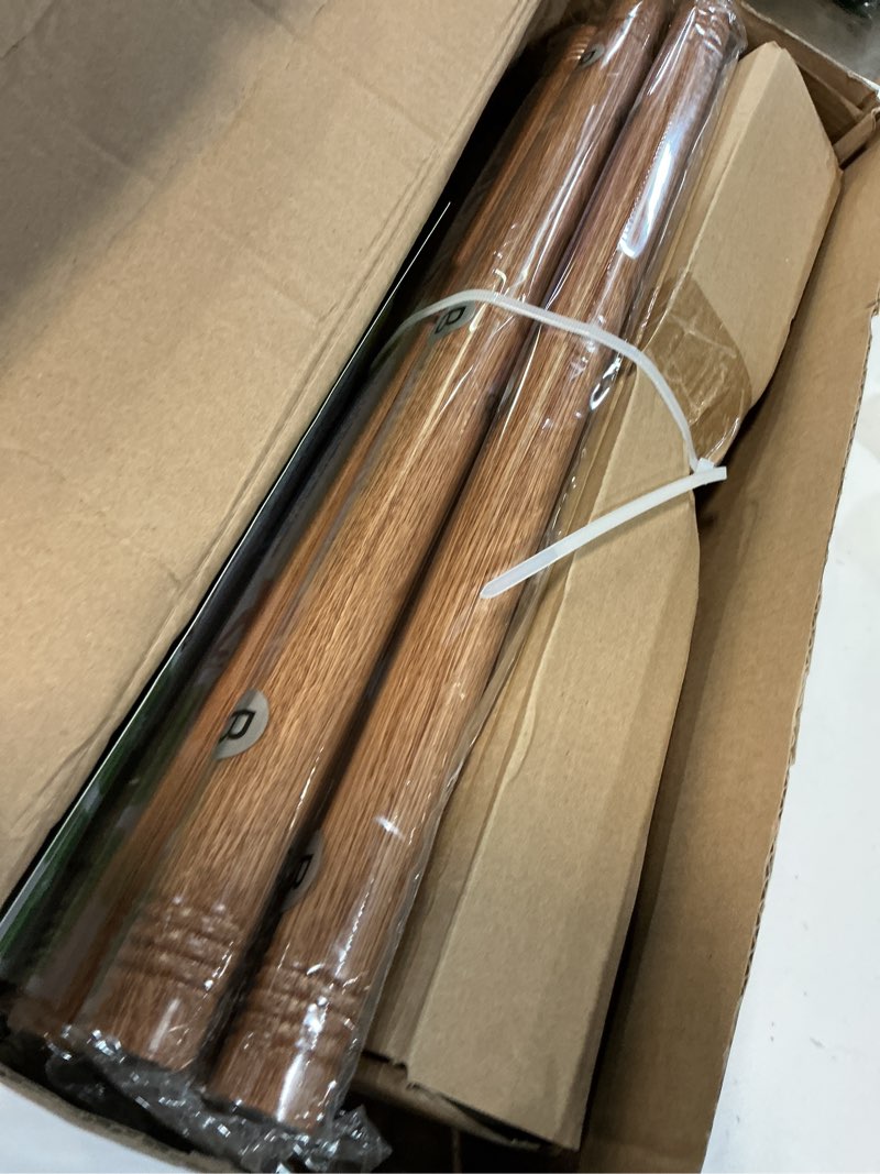 Condition photo showing Good Condition for 2 pack wood curtain rods for windows 48 to 84 inch(4-7ft),1 inch adjustable curtain rod,heavy duty curtain rods,wooden netted texture drapery rods,single window curtain rod 36-88\",brown wood 36-88\" & 2pack wood