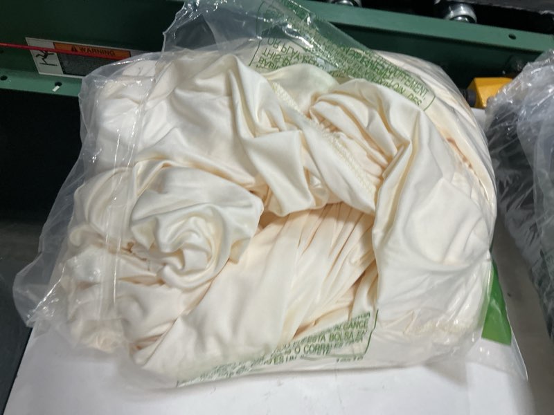 Condition photo showing As Is for 10x10ft wrinkle free ivory backdrop curtain for parties soft fabric drapes wedding ivory curtain backdrop for birthday party decorations background for photography 5x10ft,2 panels w5' x h10'(2 panels) ivory