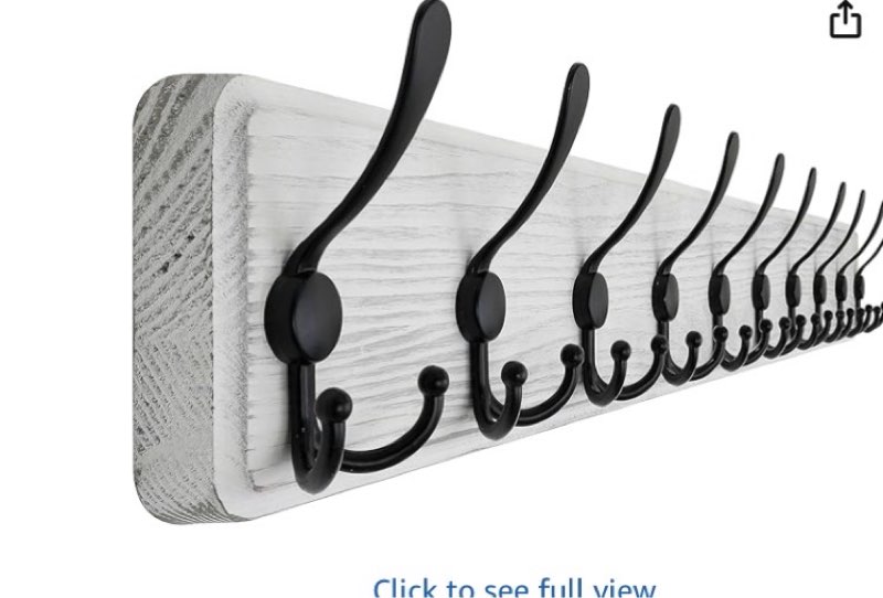 D   Trending Cozy Apparel for Fall Home & Kitchen›Storage & Organization›Home Storage Hooks›Coat Hooks  Amazon Prime Logo Enjoy fast, free delivery, exclusive deals, and award-winning movies & TV shows. Join Prime Buy new: $49.99 FREE delivery Wednesday, November 19 Or fastest delivery Tuesday, November 18. Order within 10 hrs 52 mins Delivering to Florence 41042 - Update location In Stock Quantity: Quantity:1   Add to Cart   Buy Now Ships from Amazon Sold by Skoloo Returns FREE refund/replacement until Jan 31, 2026 Packaging Ships in product packaging See more Add a gift receipt for easy returns Save with Used - Good $44.21 FREE delivery Wednesday, November 19 Ships from: Amazon Sold by: Amazon Resale Add to List Other sellers on Amazon New & Used (3) from $37.49   & FREE Shipping.   Click to see full view                      10 VIDEOS SKOLOO Coat Rack Wall Mounted - 38.3'' Long, Wooden, Heavy Duty, Rustic Coat Hooks for Wall, Wall Coat Rack with 10 Triple Hooks for Hanging Clothes, Jacket, Hat(Weathered White)