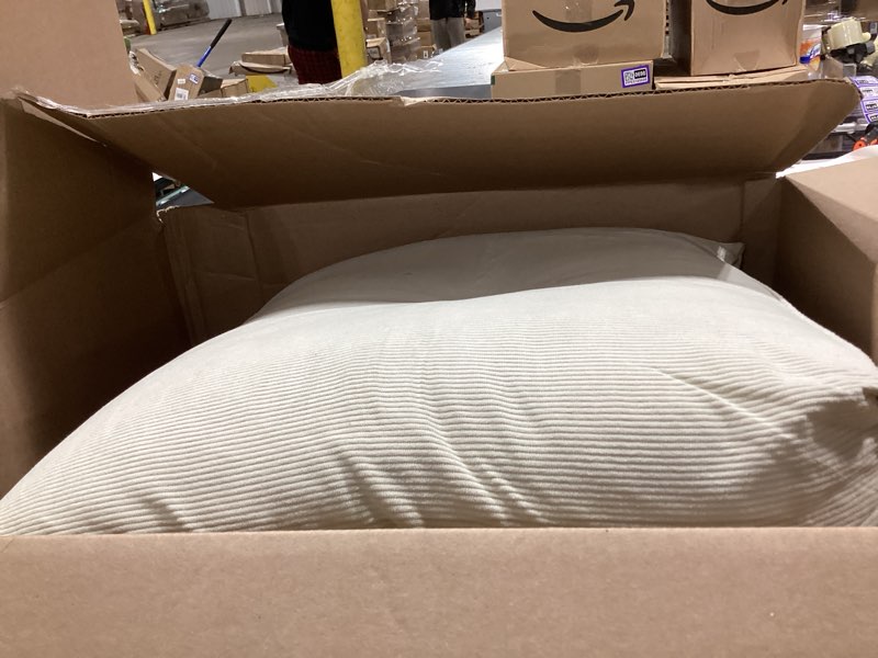 Condition photo showing Good Condition for king triangle bed wedge pillow for headboard gap triangular reading pillows for sitting in bed adult wedge headboard pillow, beige beige king