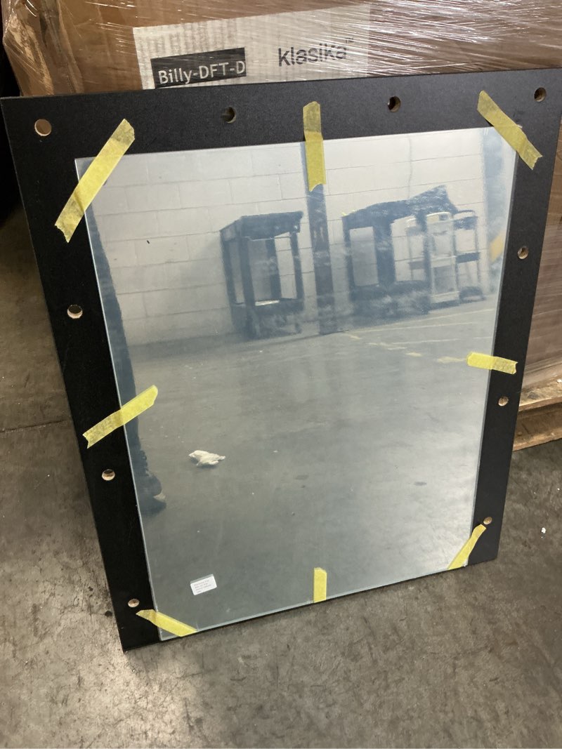 Condition photo showing As Is for makeup vanity with lighted mirror black(incomplete)