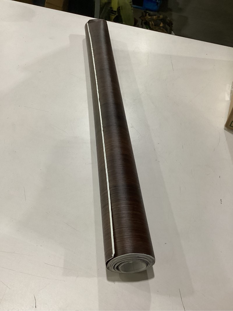 Condition photo showing Good Condition for totio extra wide wood grain contact paper dark brown 31.5x157in thick matte black walnut textured wallpaper peel stick waterproof self adhesive furniture stickers vinyl wall stickers chocolate brown 31.5" x 157" chocolate brown