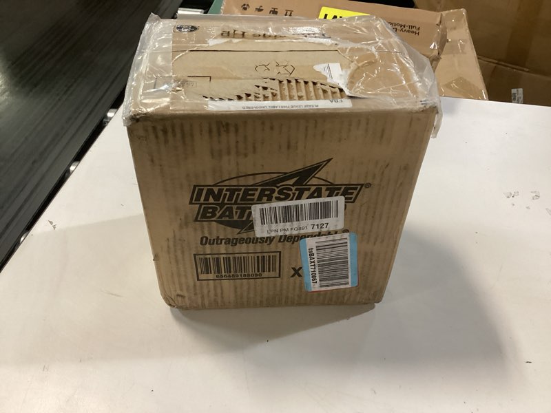 Condition photo showing As Is for interstate batteries 12v 35ah sealed lead acid (sla) agm deep cycle battery (dcm0035) insert terminals 12v 35ah - insert terminals