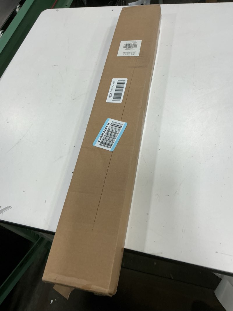 Condition photo showing New/Like New for lazblinds no drill blinds for indoor windows, cordless 1" vinyl mini blinds, privacy s-curve blinds for windows, room darkening horizontal window blinds and shades for home, 27" w x 64" h, beige beige 27" w x 64" h