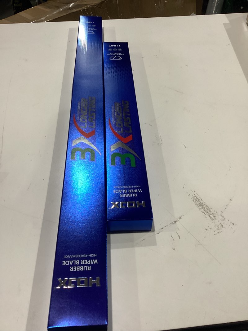 Condition photo showing New/Like New for quiet front windshield wiper blades 24 inch and 16 inch set of 2, oem quality all-season windshield wipers,u&j-hook for my car/automotive replacement, easy to install oem replacement parts