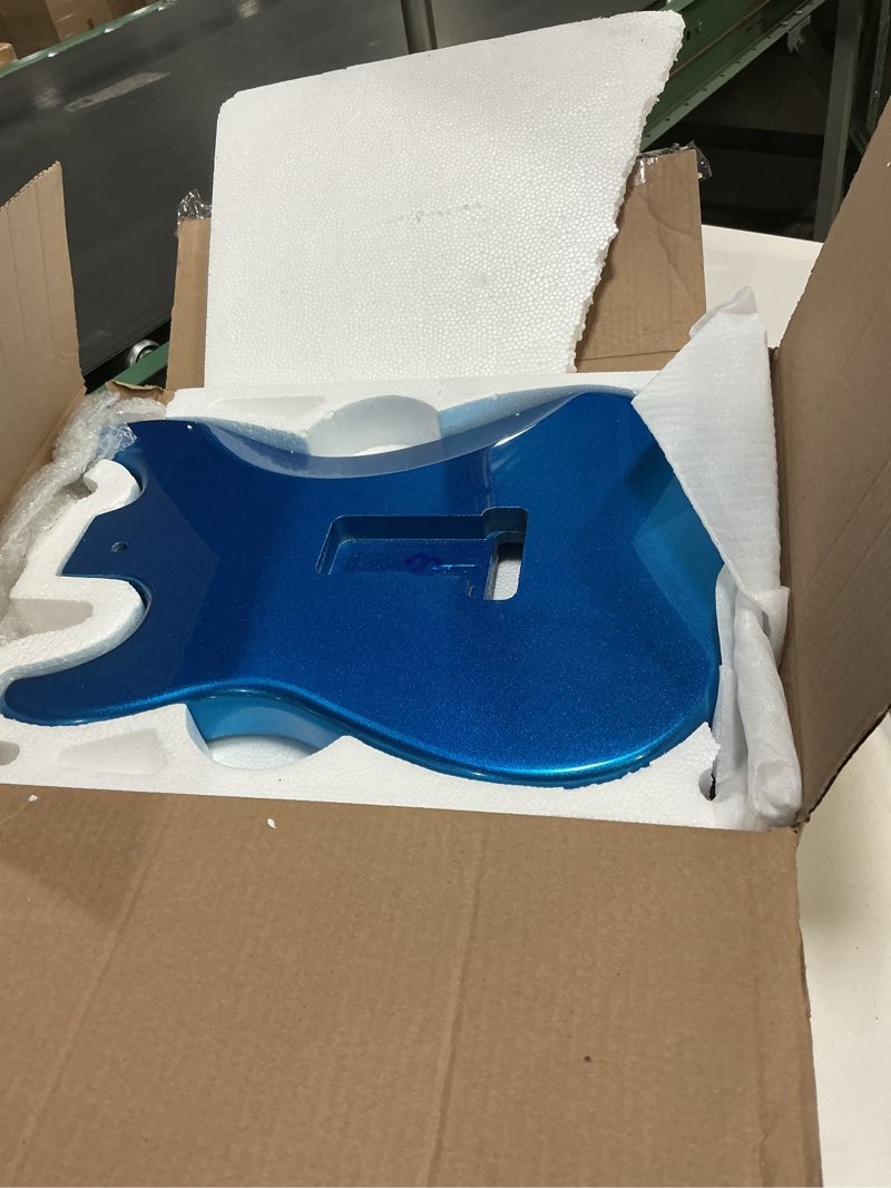 Condition photo showing Good Condition for JD.Moon Electric Guitar Body For Fender ST Strat Guitar Accessory DIY Double Locking Tremolo Metal Blue Poplar Wood