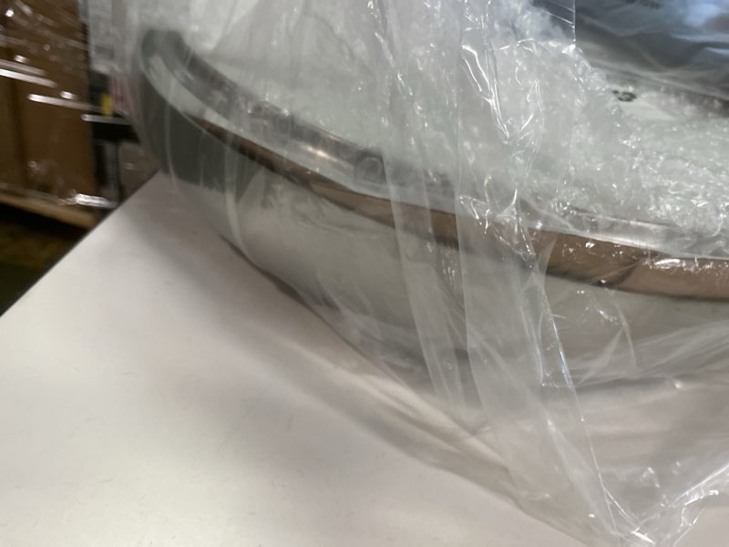 Condition photo showing Good Condition for Inqibee 14.5-Inch Hybrid Ceramic Nonstick Tri-Ply Stainless Steel Frying Pan with Lid, Large Skillet,Induction Chef's Cooking Pan,Dishwasher and Oven Safe 14.5 Inch with Lid
