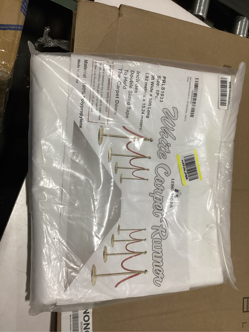 Condition photo showing Good Condition for Red Carpet Floor Runner Hollywood Party Decoration Fabric 100 GSM (White, 3x50 Feet) 3x50 Feet White