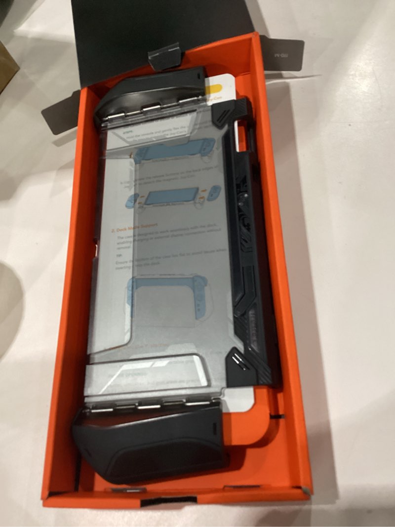Condition photo showing New/Like New for mumba dockable for nintendo switch 2 case [2025 blade series] tpu switch 2 grip protective cover, ergonomic accessories for console with quick-release design for switch 2 joy con controllers (black) | 2025, tpu grip, protective cover, accessories, black