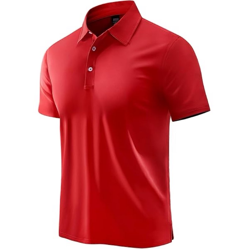 Opna Mens Dry-Fit Golf Polo Shirts red size L