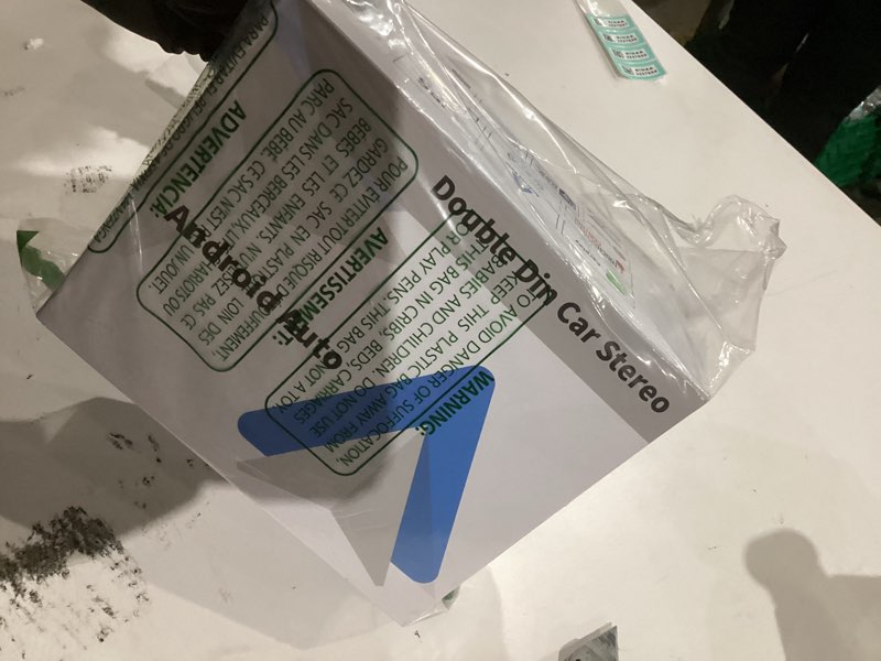 Condition photo showing New/Like New for Wireless Double Din Car Stereo Works with Apple Carplay,7 Inch HD 1024 * 600 Touchscreen with Bluetooth 5.1,FM Car Radio,GPS Navigation,Backup Camera,Android Auto,Voice Control,USB/AUX/TF/SWC