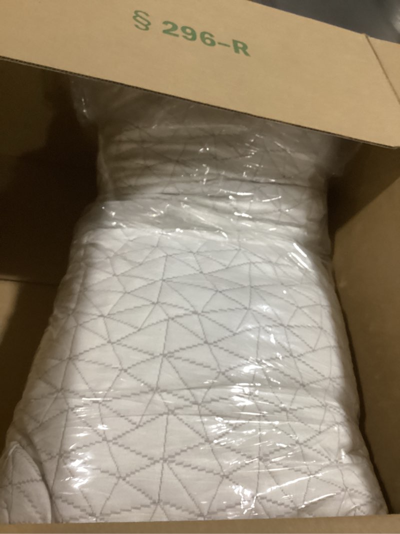 Condition photo showing Good Condition for coop home goods original crescent adjustable pillow, king bed pillows for shoulder, neck & head support, crescent foam pillows - medium firm for back & side sleeper, certipur-us/greenguard gold crescent white king