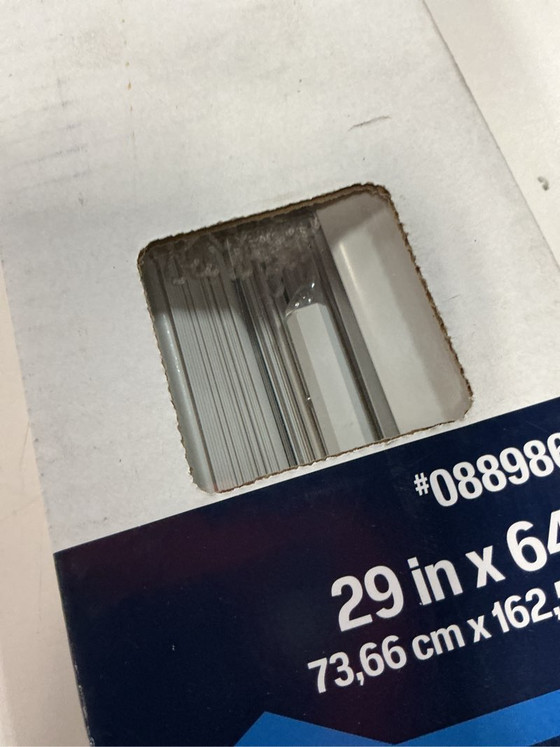 Condition photo showing Good Condition for Cordless Light Filtering Cellular Pleated Window Shades - 33 Inch Width, 64 Inch Length (White) - Room Darkening Top-Down Honeycomb Pull Down Blinds for Windows and Skylights by Achim Home Decor White 33"W x 64"H