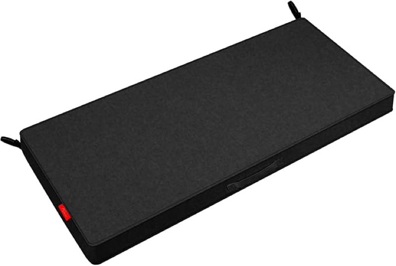 Pcinfuns Outdoor Bench Cushion,Water-Resistant,Comfortable & Durable Cushions for Garden Patio,Pads with Handle and Adjustable Straps,48 x 18 x 3 Inch,Black (color may vary ours are coffee)