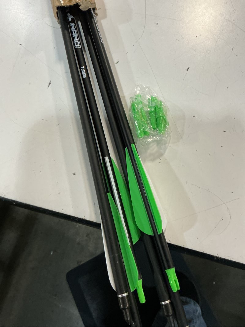 Condition photo showing Good Condition for archery bow carbon arrow hunting target practice arrows 26 28 30 inch with removable tips for compound & recurve bow spine 500 6pcs 12pcs pack 28 inch 6pcs