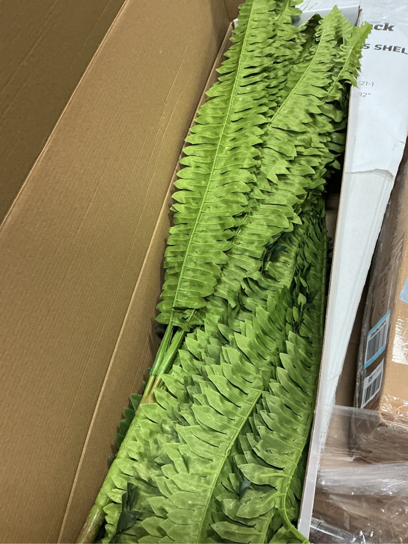 Condition photo showing Good Condition for 42" Artificial Boston Fern Large Bush Plants, 2 Bundles of Fake Ferns with 65 Fronds for Outdoors Home Decor 42" 2 Pcs