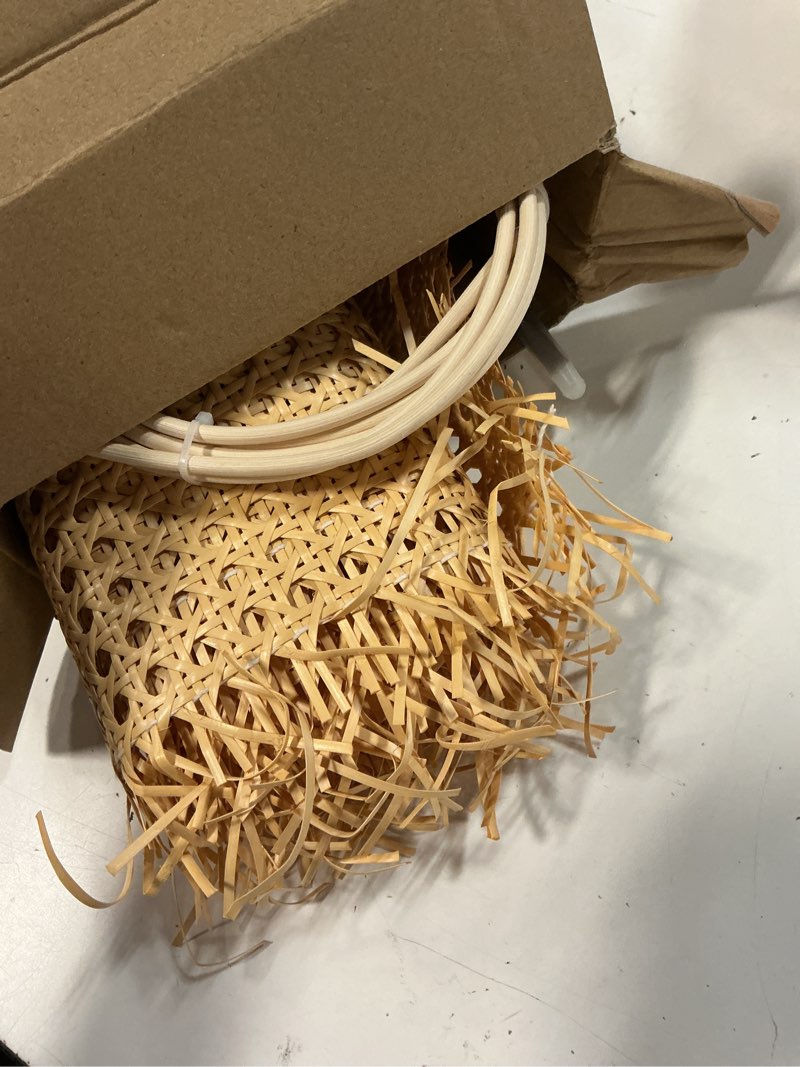 Condition photo showing Good Condition for leriton rattan repair kits with 1 pc 14 inch x 3.3 feet cane webbing roll, 1 pc 3/16 inch cane webbing spline & caning chisel, 8 wooden wedges for chair, cabinet, home caning furniture repair beige 3/16 inch