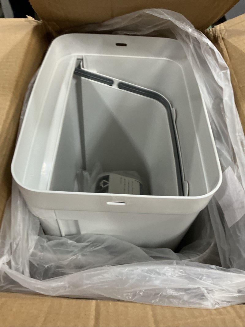 Condition photo showing As Is for ANCHOR LANE 38L Kitchen Trash Can – Durable Plastic Waste Container with Swing Lid – Large Capacity, Easy to Clean, Space-Saving Design for Home, Office & Commercial Use