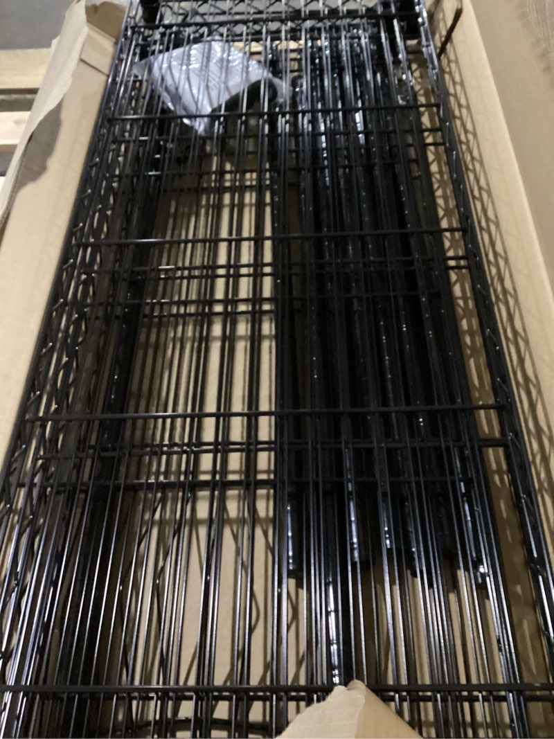 Condition photo showing Good Condition for project source customizable steel frame heavy duty 5-tier utility shelving unit (48-in w x 24" d x 72-in h) black