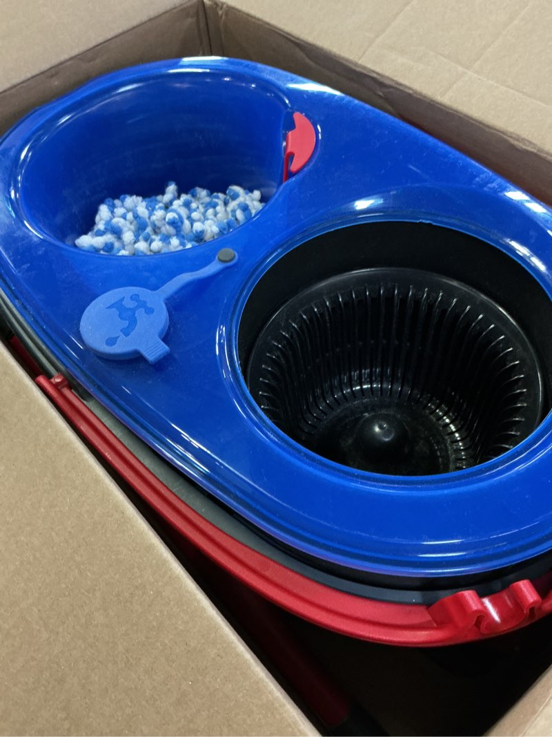 o-cedar easywring rinseclean microfiber spin mop & bucket floor cleaning system with 3 extra refills, plastic, grey