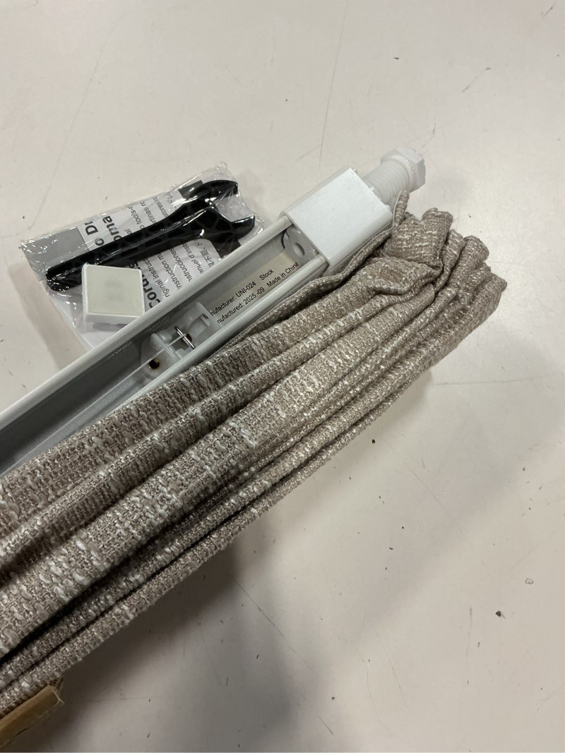 Condition photo showing Good Condition for no tools no drill cordless roman shades for indoor windows 100% blackout, for window size 22" w × 64" h beige beige 22" w × 64" h