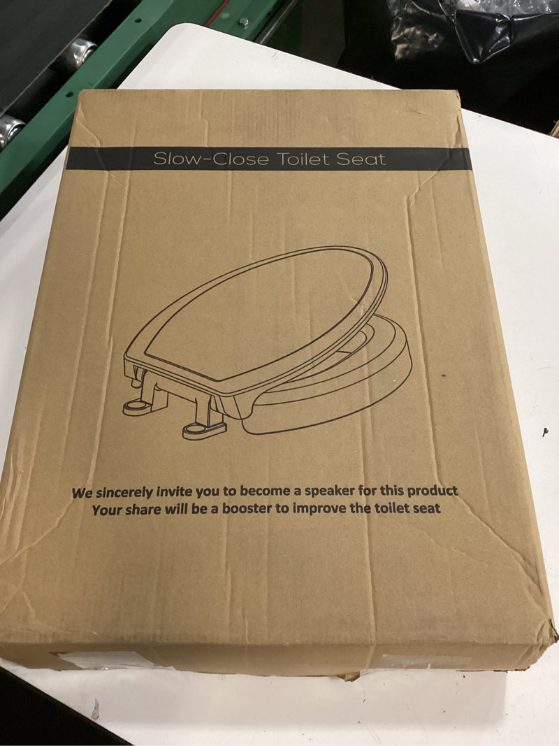 Condition photo showing New/Like New for toilet seat risers, elevated toilet seat 3 inch, heavy duty, never loosen, soft close, easy install & clean, elongated raised toilet seat bowl (18.5”), white elongated toilet seat risers