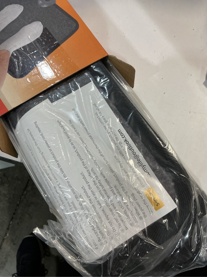 Condition photo showing New/Like New for Heated Floor Mat Under Desk for Foot Warmer - Wider 110V Adjustable Temperature Electric Space Heaters Heating Pad - Carbon Crystal & Energy Saving Feet Warmers for Office,Home (Black Gray)