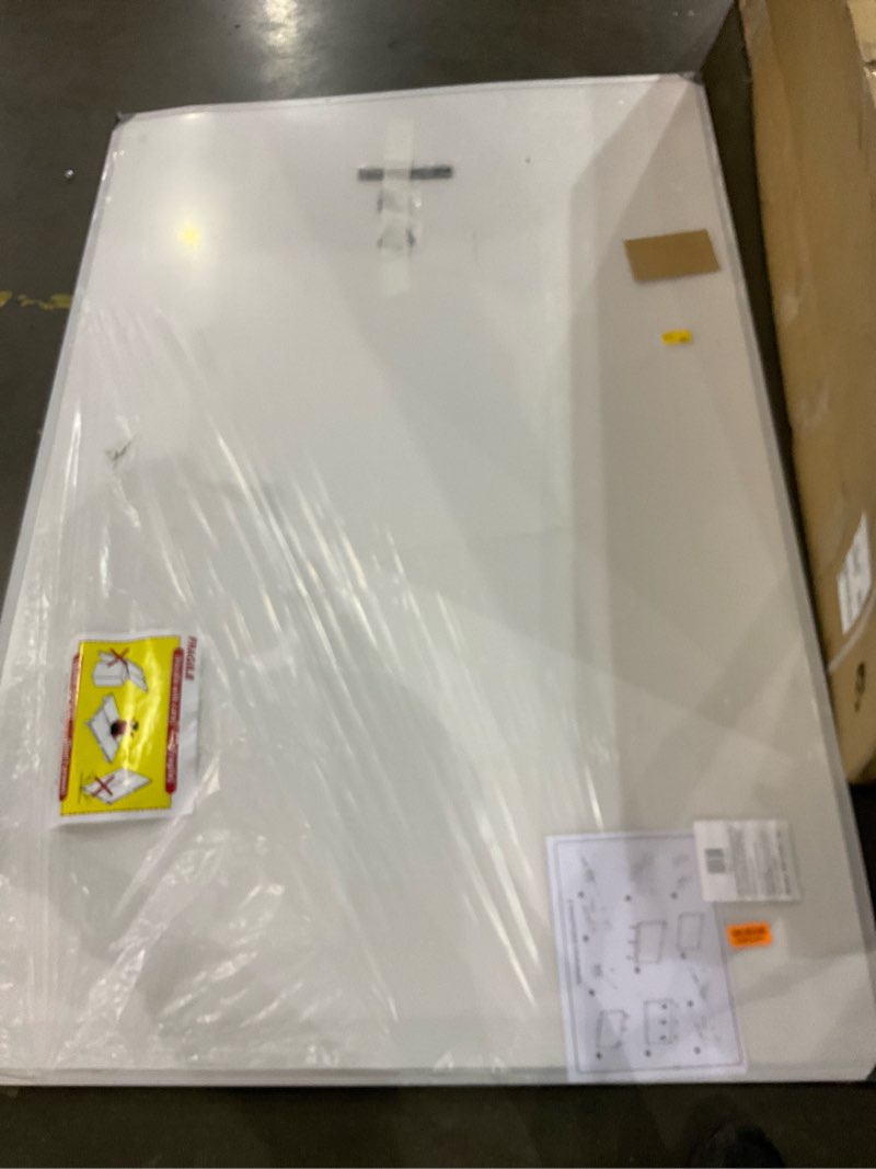 Condition photo showing As Is for VIZ-PRO Large Cork Bulletin Board, 72 X 48 Inches, Wall-Mounted Corkboard with Silver Aluminium Frame for School, Office, and Home 6' X 4'