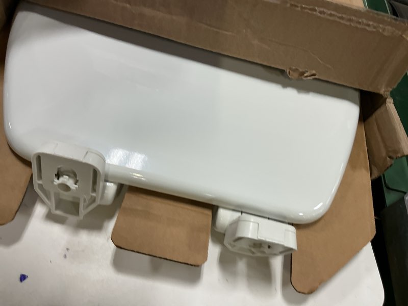 Condition photo showing Good Condition for mayfair slow close round white molded wood toilet seat