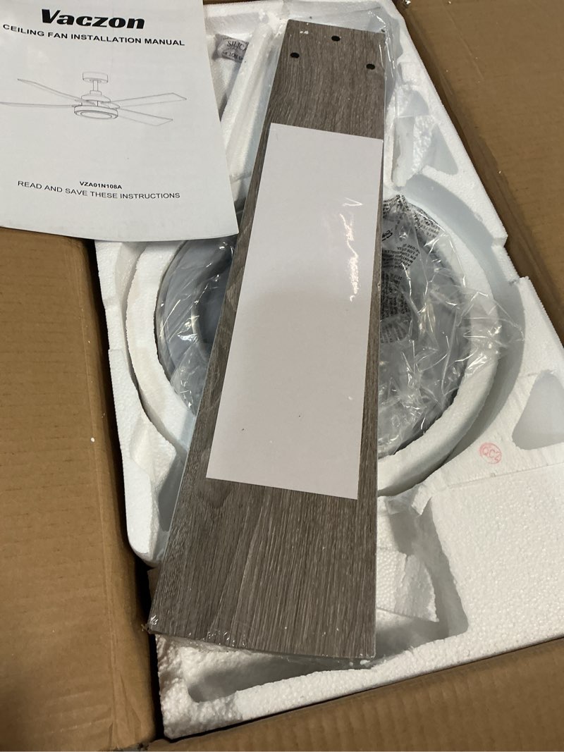 Condition photo showing New/Like New for vaczon 52 inch 60 inch karen double-sided blades smart fan with led light