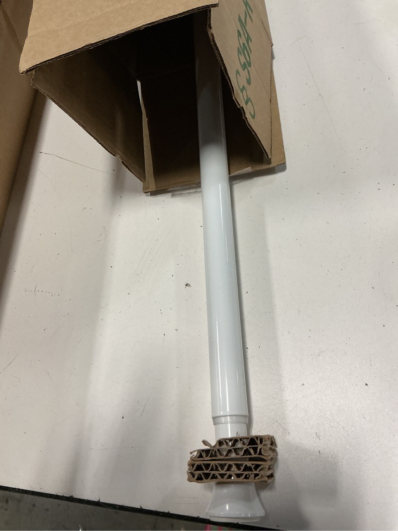 Condition photo showing As Is for amazon basics tension curtain rod, 36-54" adjustable length, classic finial, white white 36-54" indoor