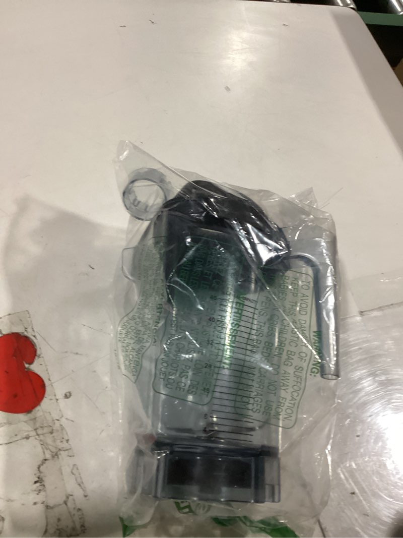 Condition photo showing Good Condition for for blender pitcher 48oz, compatible with commercial blender replacement quiet one vm0145 vm0100a 36019 15978 16016 barboss drink machine advance upgrade vm0100a jar container cup, 5 yr warranty