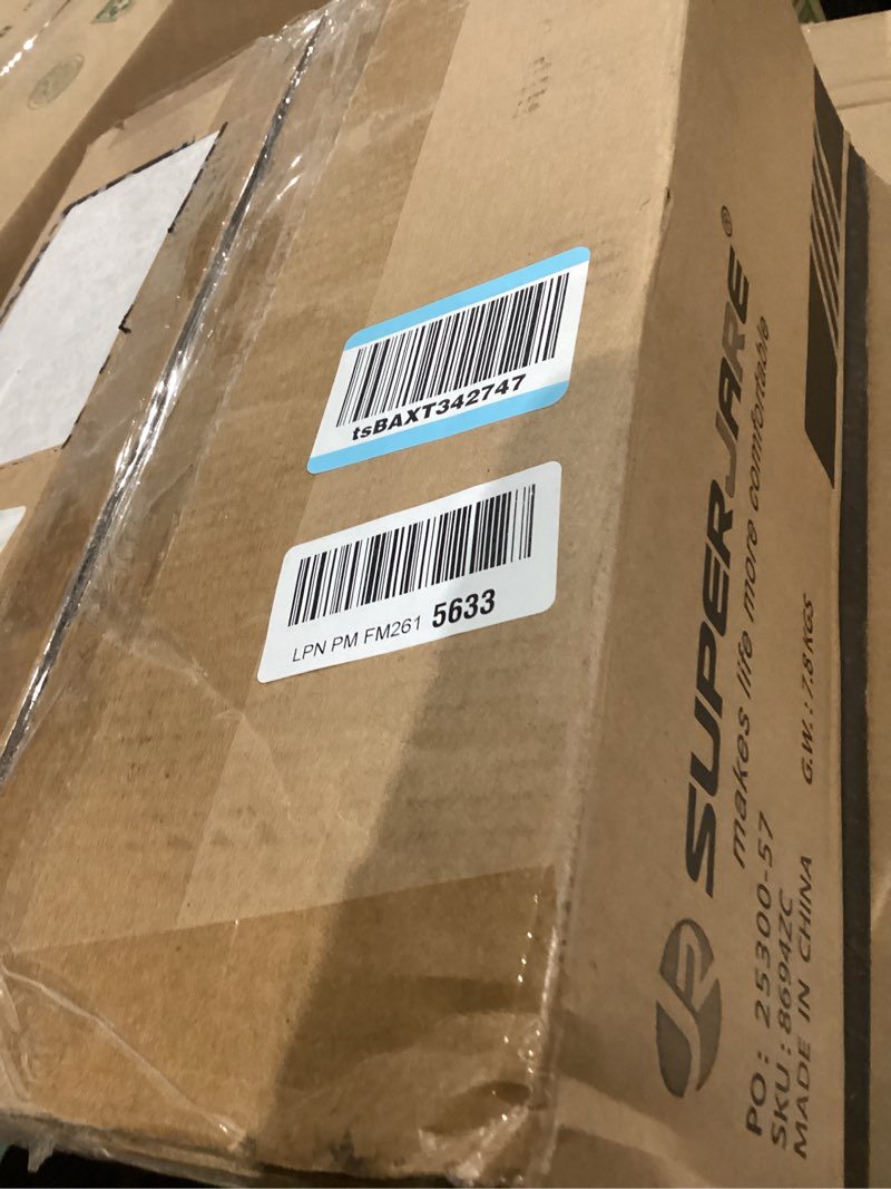 Condition photo showing New/Like New for SUPERJARE Nightstand Set of 2, Bed Side Tables with Charging Station, Adjustable Fabric Drawer, Night Stand for Bedroom, 3-Tier Storage End Tables, for Living Room, Rustic Brown and Black M-2 (11.8"D x 15.7"W x 23.4"H) Rustic Brown and Black