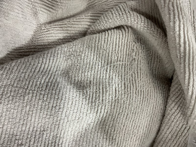 Condition photo showing As Is for quince turkish ribbed quick dry bath towel (set of 2) 